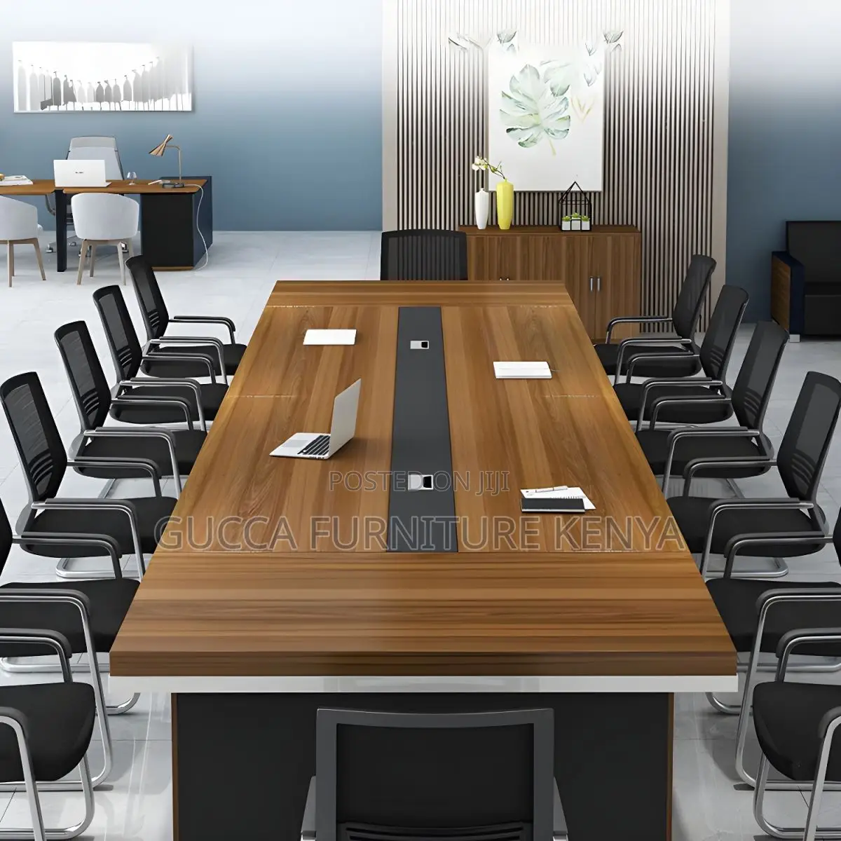 Office Tables:Modern Wood Long 3 Meter Conference Table