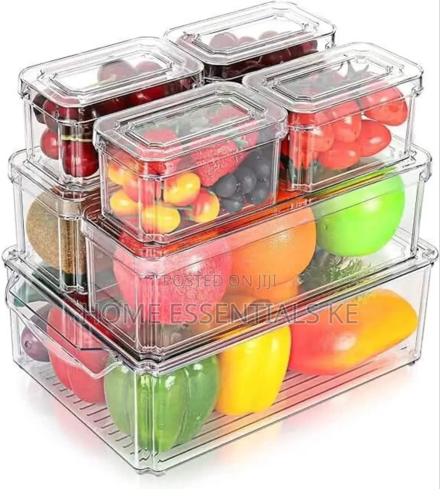 7pcs Stackable Fridge Storage Organizers