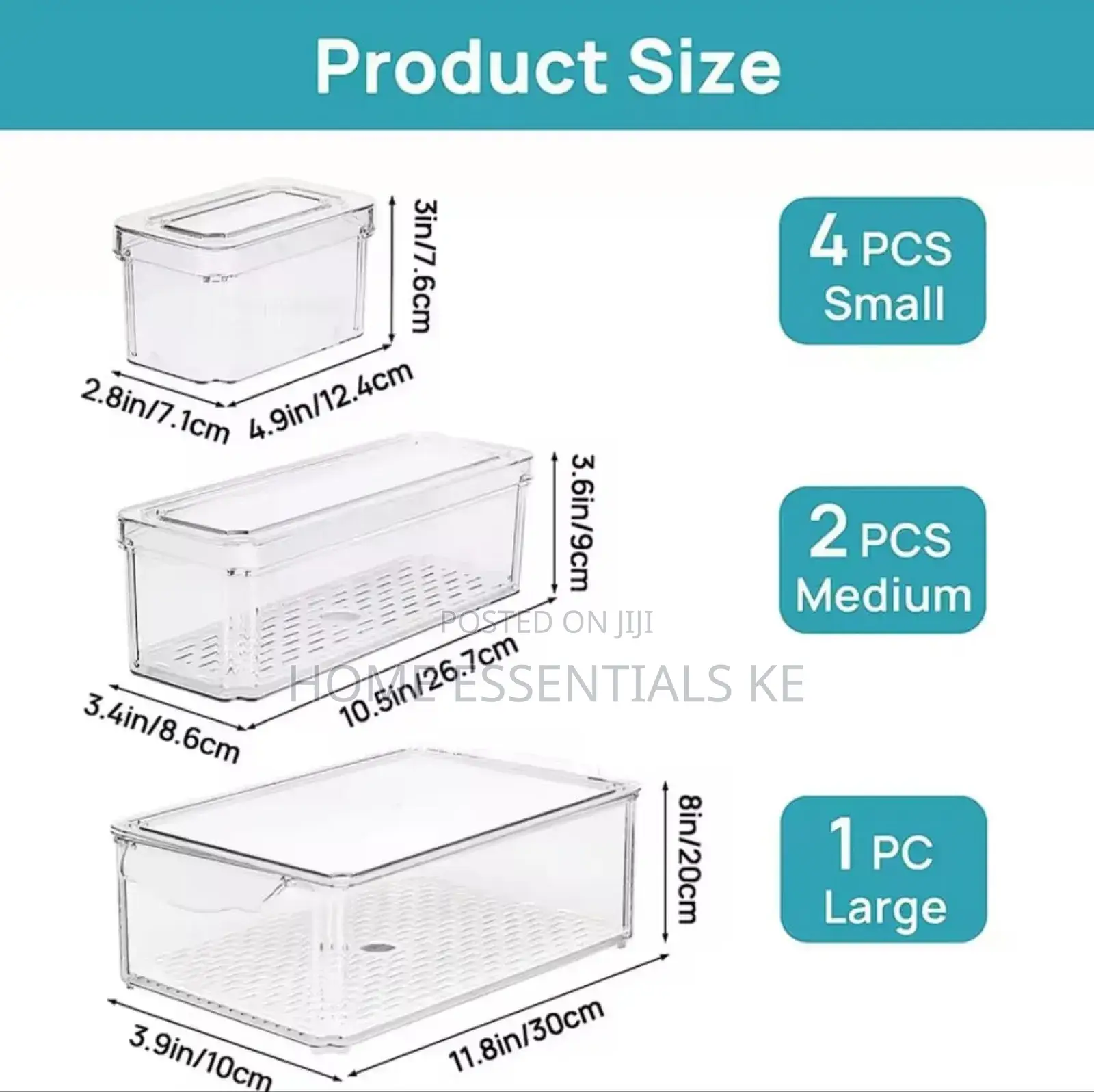 7pcs Stackable Fridge Storage Organizers