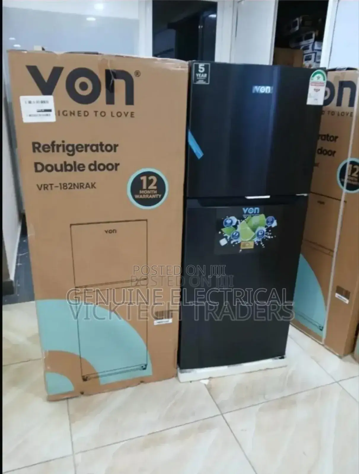 No Frost Von 182litres Double Door Fridge