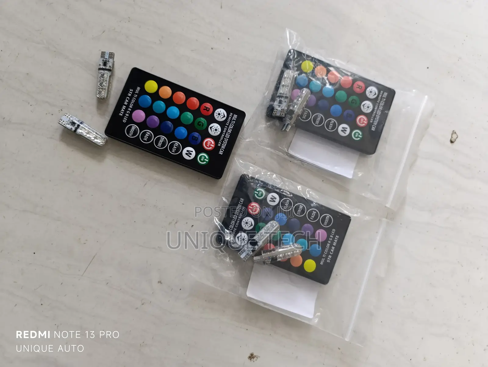 2 PCS Led Parking Lights /RGB Multicolor Glow Parking Bulbs
