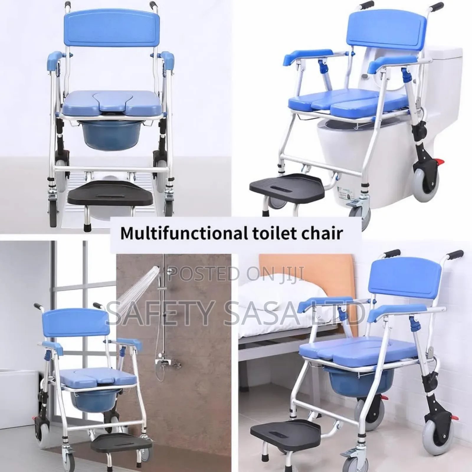 Three-in-One Commode Roller Chair