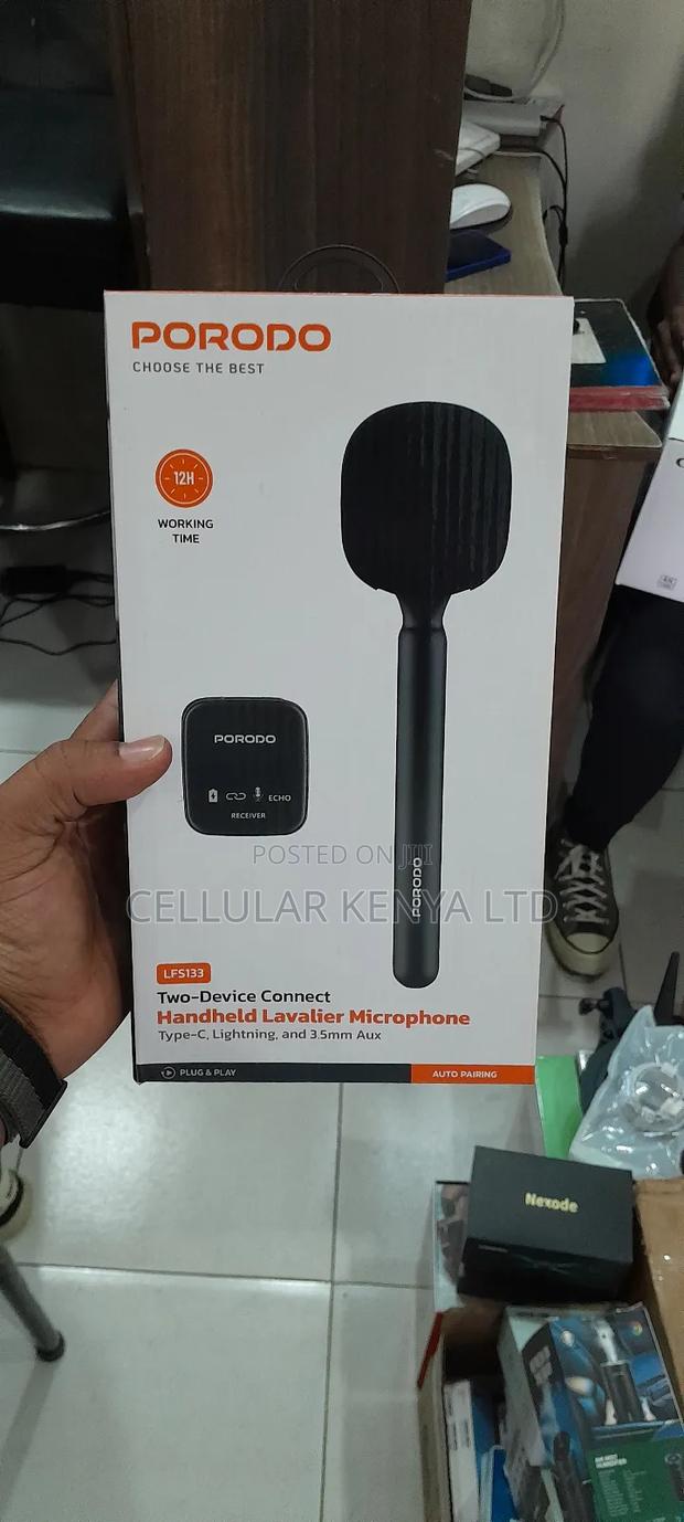 Porodo Two-Device Connect Handheld Lavalier Microphone - main view