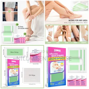 40 Strips Rapid Hair Removal Wax Strips,