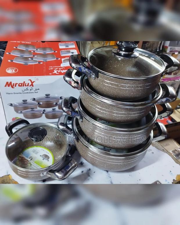 10 PCS Miralux Granite Cookware Pots