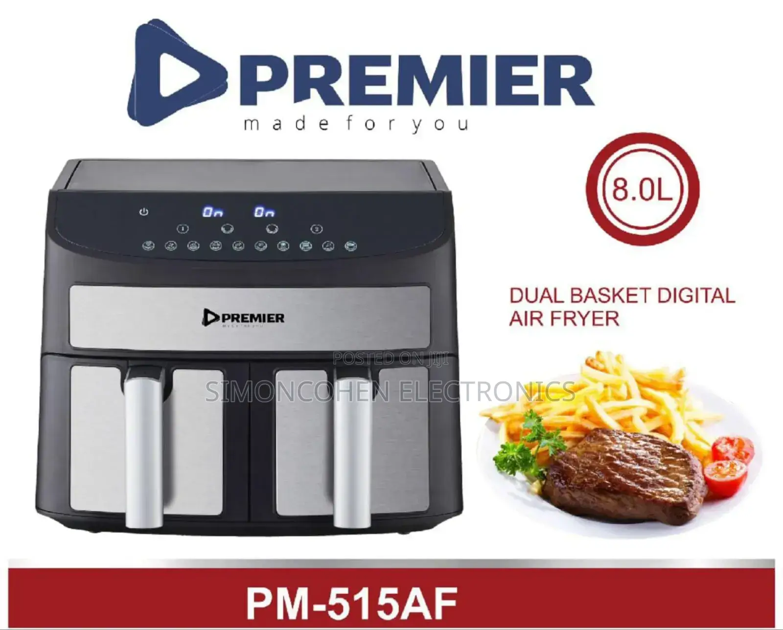 Premier Dual Airfryer
8l