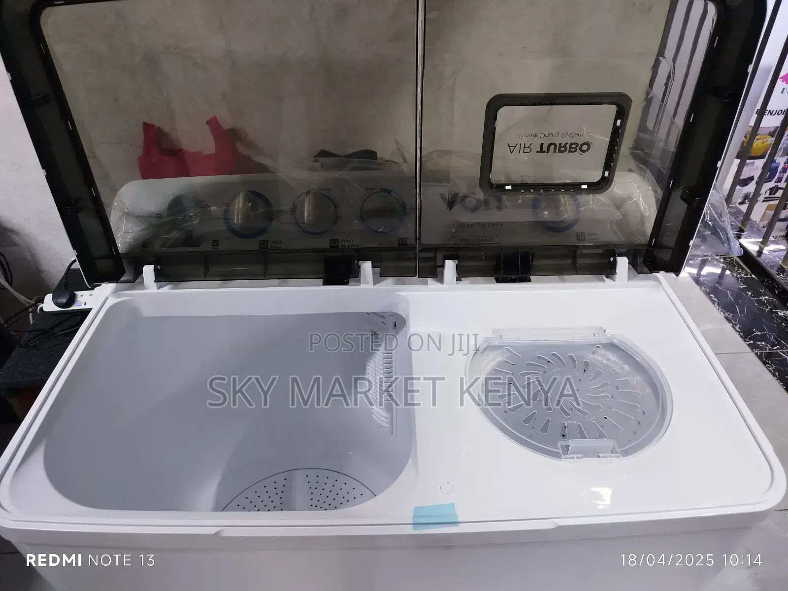 Von Washing Machine 13kg Twin Tub Semi Automatic VWM-13ahk