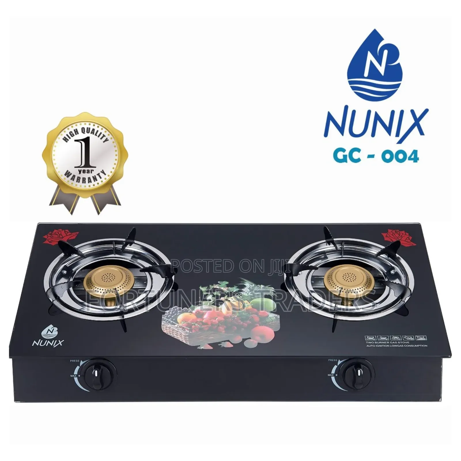 Glass Table Top Double Burner Gas Stove
