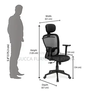 Office Chair:Comfy Breathable Back Swivel High Staff Chair