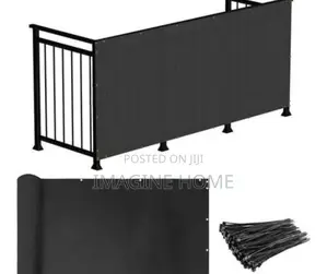 Balcony Privacy Shield Black Color