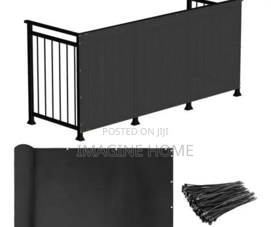 Balcony Privacy Shield Black Color