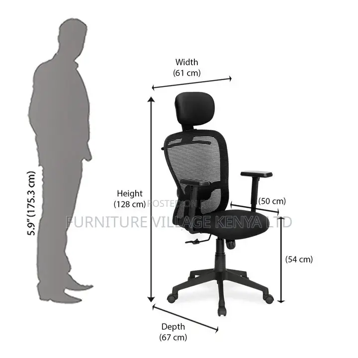 Office Chairs: Liftable High Staff Chair With Mesh Back