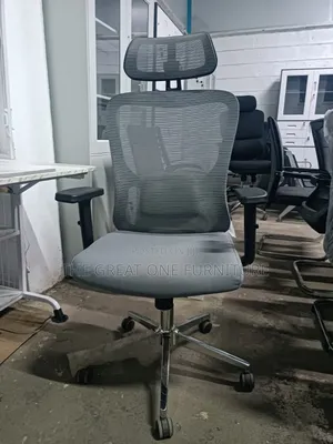 Gray Ergonomic Office Chair With Headrest BHRRD