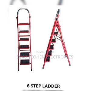 6 Step Stainless Steel Stepping Ladder - thumbnail 2