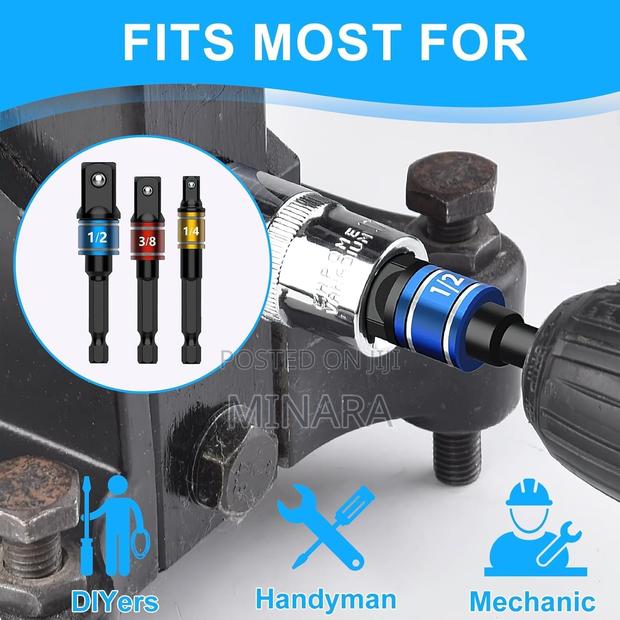 3 PCS , Universal Drill Socket Adapter Set - thumbnail 2