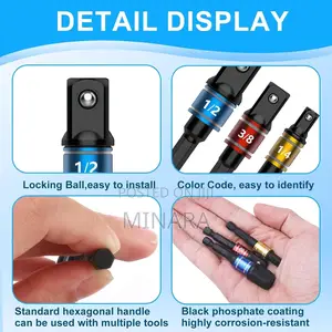 3 PCS , Universal Drill Socket Adapter Set