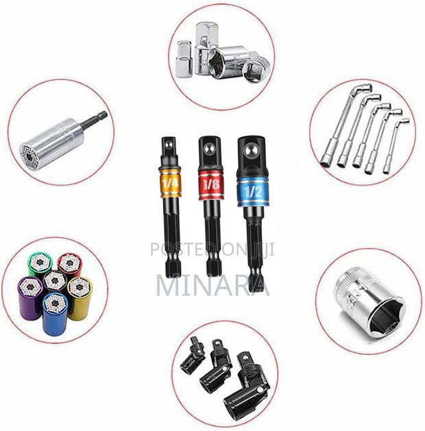 3 PCS , Universal Drill Socket Adapter Set - thumbnail 4