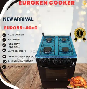 1 Grill 4 Full Gas Cooker Euroken With Gas Oven R/9