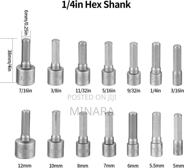 14 Pcs, Nut Setters / Drivers Set - thumbnail 2