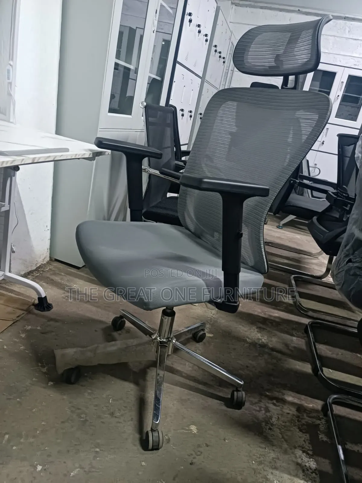 Ergonomic Mesh Office Chair High Back in Gray Jg6rf