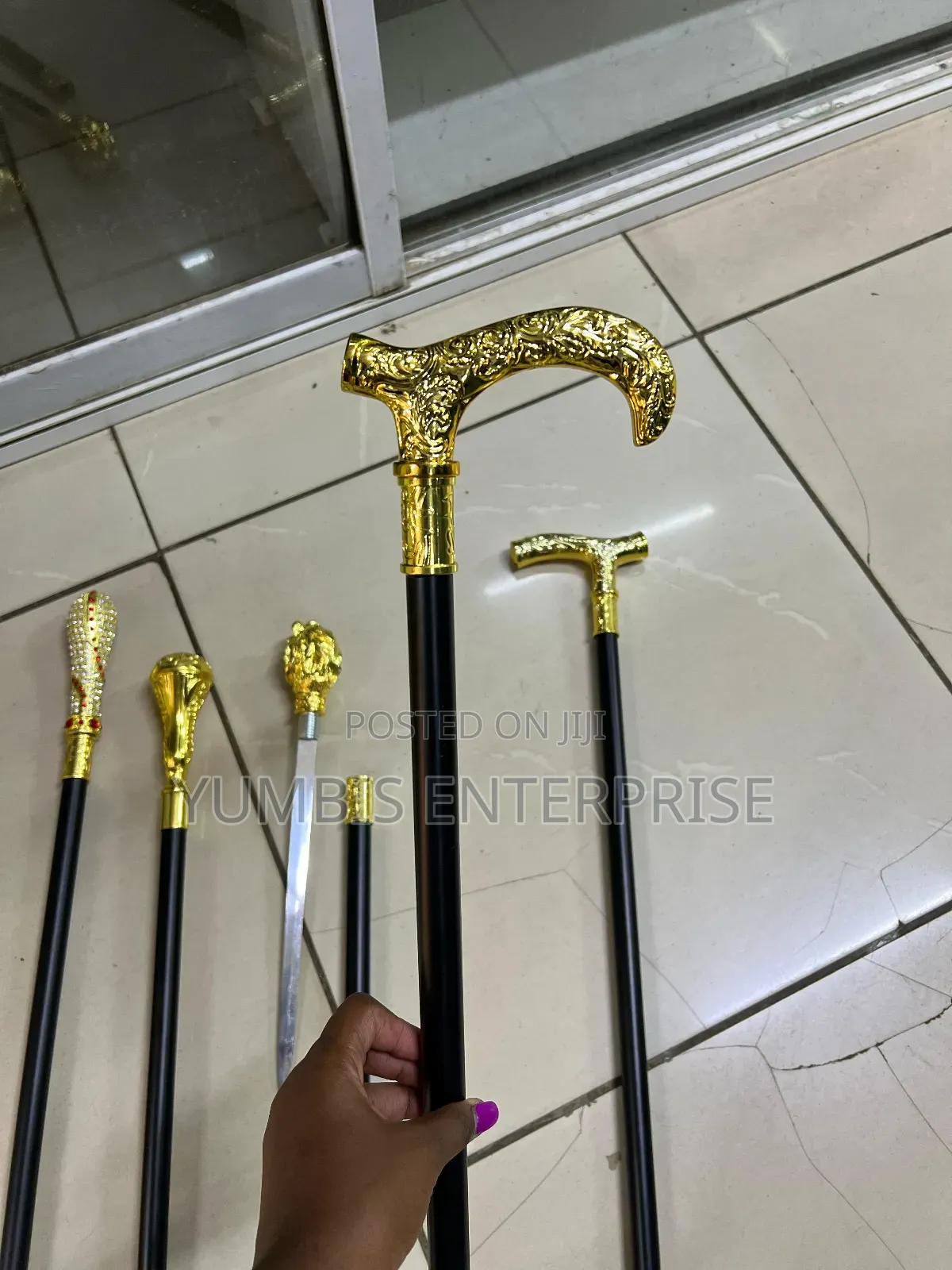 Gold Handles Walking Sticks With Sword at 5500