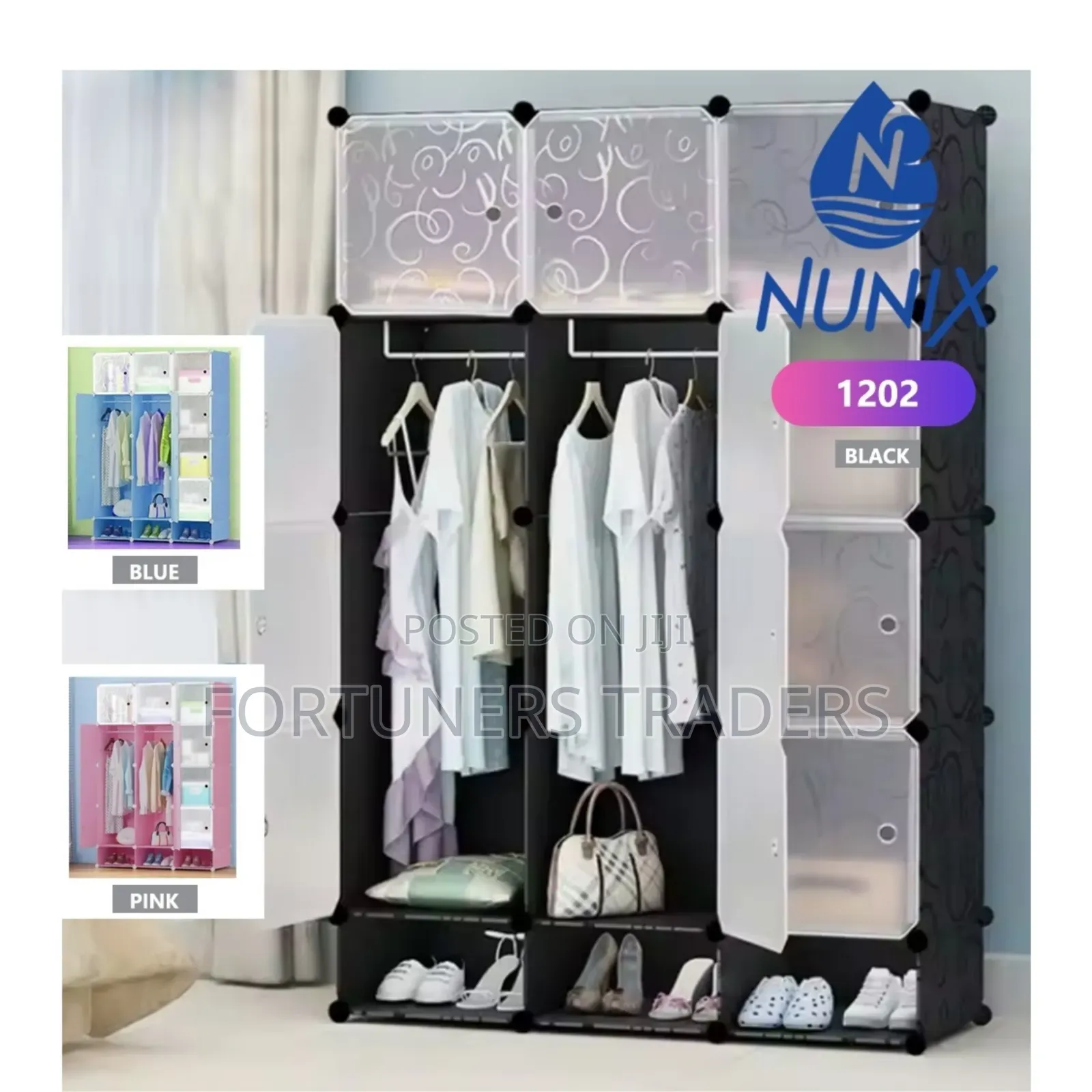 3 Column Portable Wardrobe