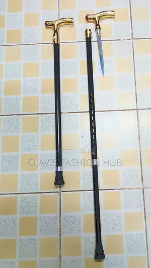 Adjustable Metallic Walking Stick With Sword