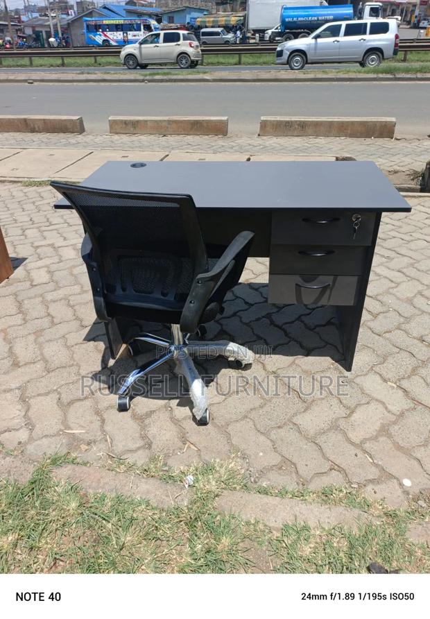 Durable Office Desk and Mesh Office Chair