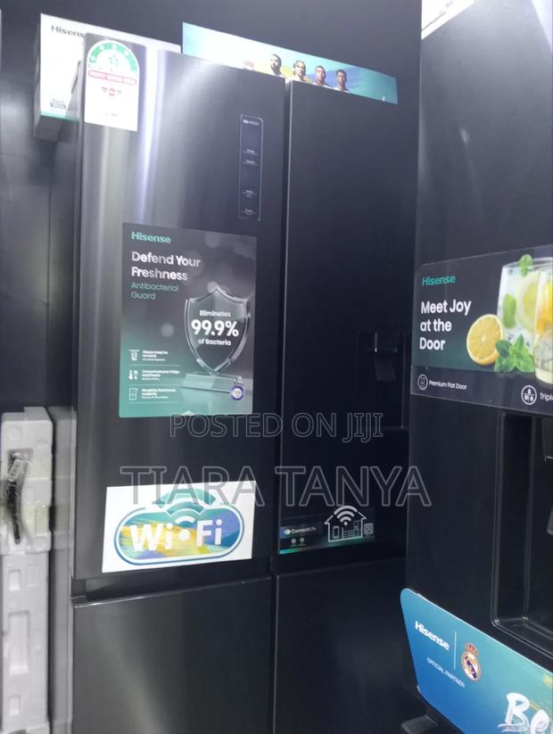 Hisense 668 Litres No Frost Side by Side Fridge Black - thumbnail 2