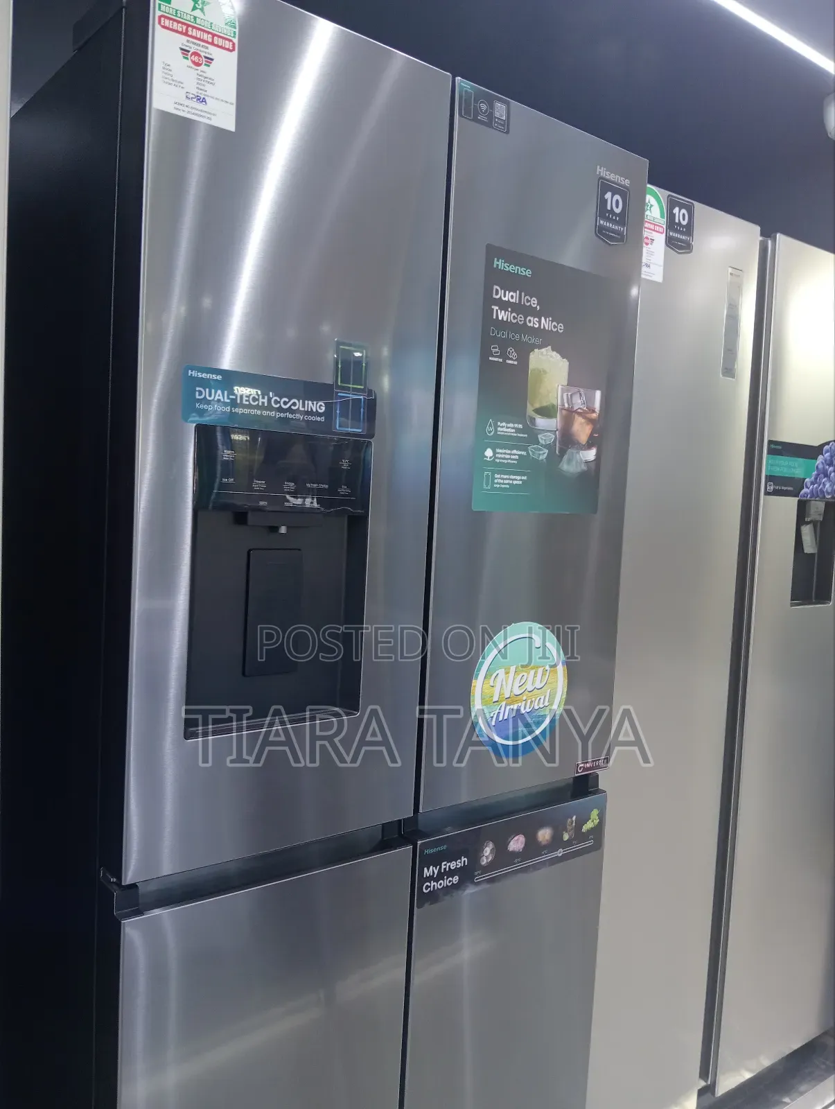 Hisense 522 Litres French Door Four Door Fridge