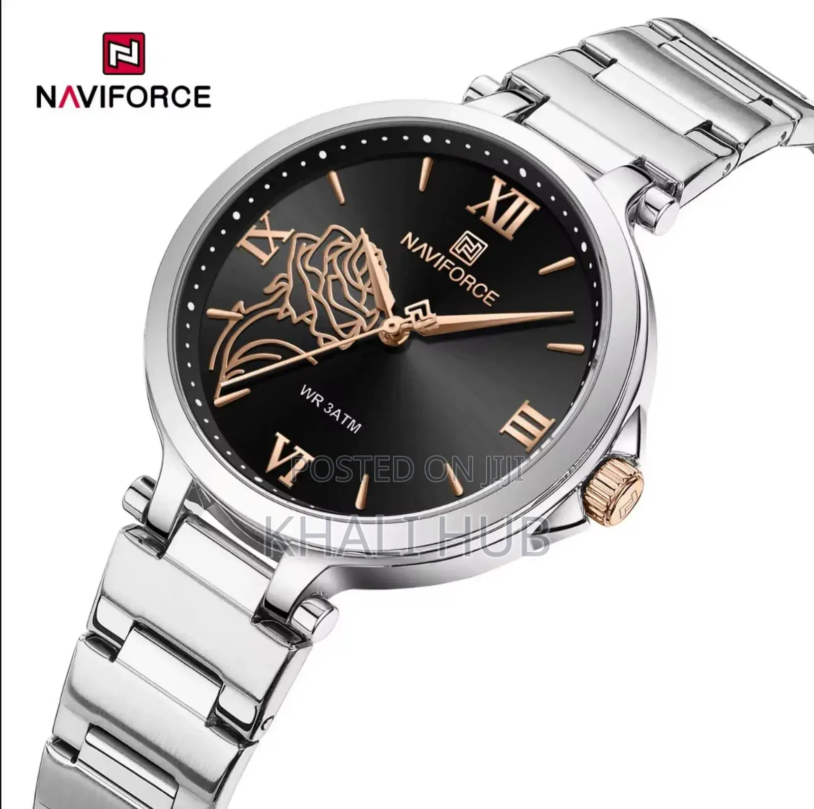 Naviforce Ladies`• Watch Naviforce Silver′°Black Face Watch