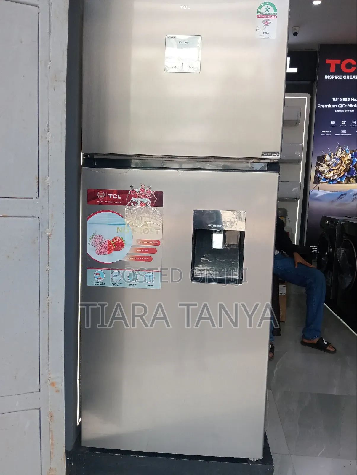 TCL 420 Litres P550tm No Frost Double Door Fridge