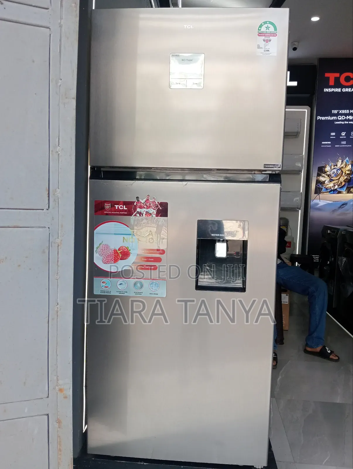 TCL 420 Litres P550tm No Frost Double Door Fridge