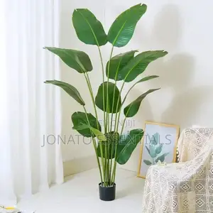 Artificial Banana Leaf Plant, Indoor Tropical Tree in Pot