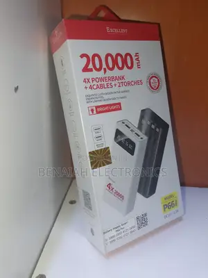 20000 Mah Excellent Power Bank.4 Cables,2 Torches