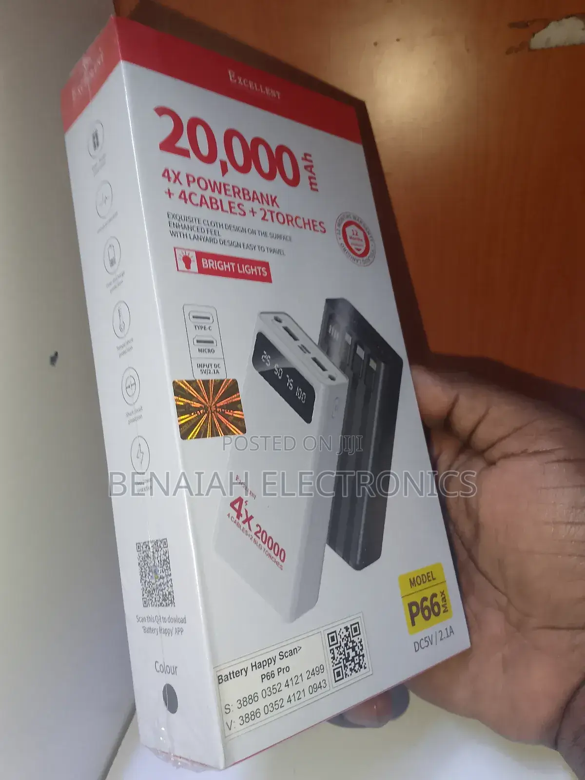 Power Bank 20000 Mah With Over Charge Protection