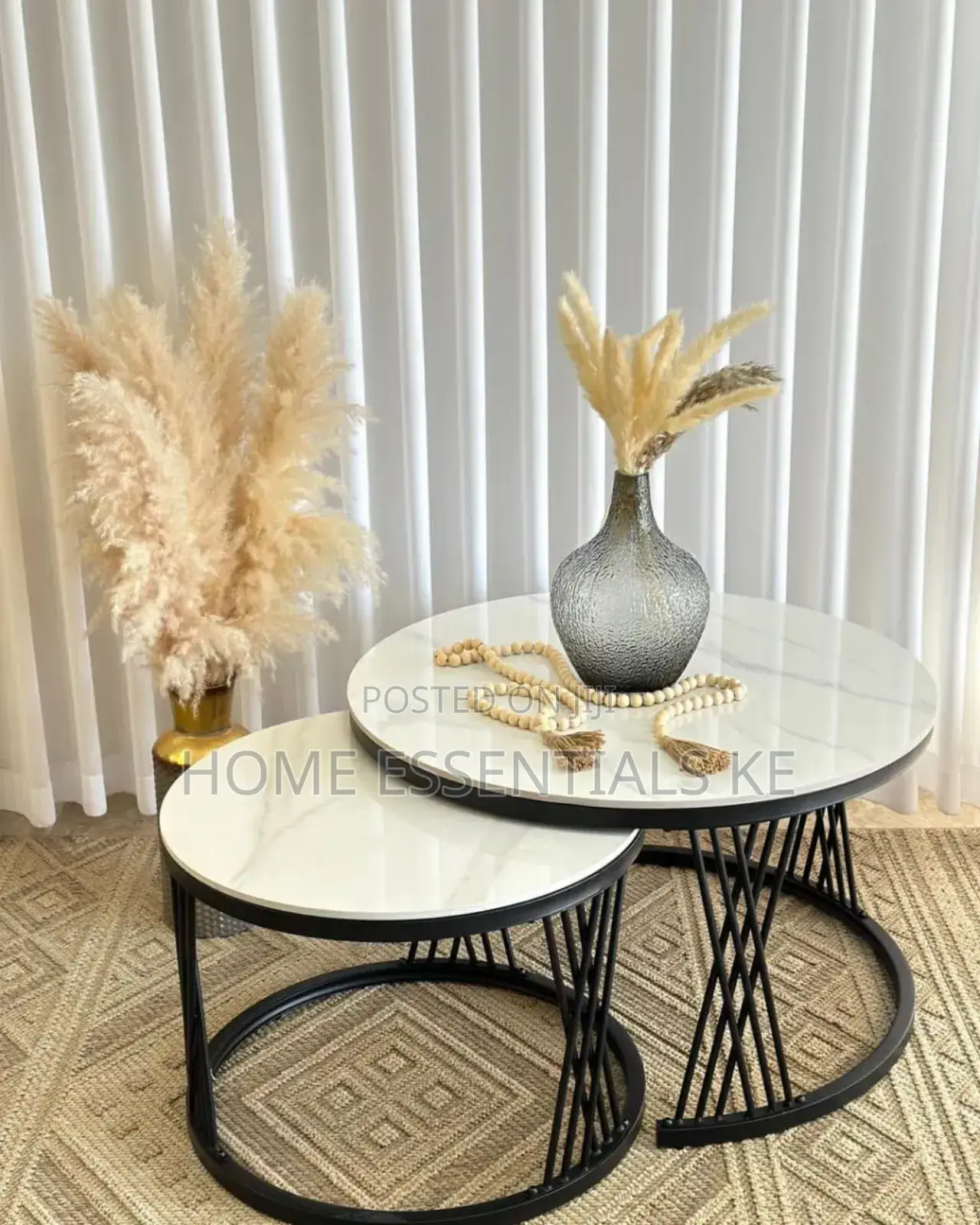 Modern Luxury 2in1 Marble Nesting Tables.
Gold Metallic
