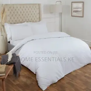 7x8 Plain White Duvet Cover Set*
 Bedsheet 2pcs Cases