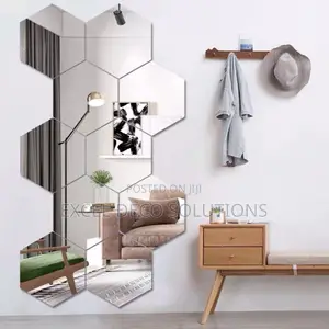 Geometric Patterns Acrylic Hexagon Mirrors