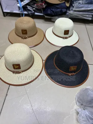 Women's  Summer Boater Straw Hats in 4 Colors