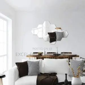 Strong Adhesive Peel and Stick Hexagon Mirrors