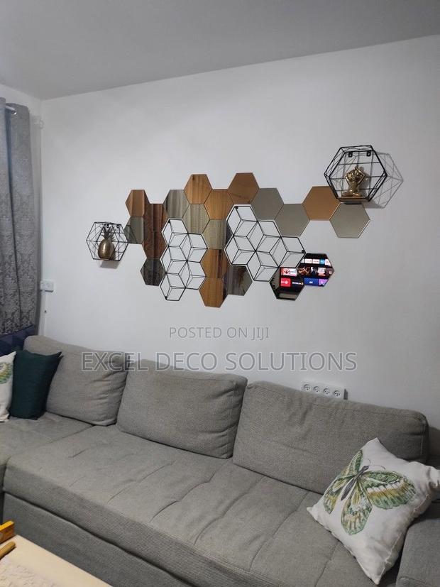 Ready to Stick Hexagon Acrylic Mirrors