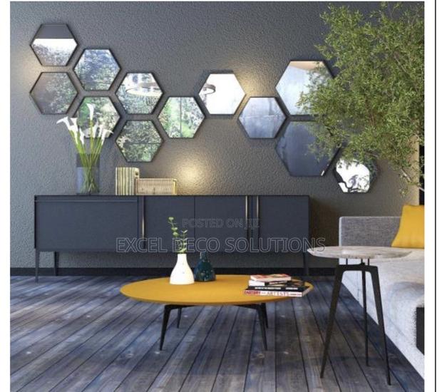Designer Style Trendy Hexagon Acrylic Mirrors