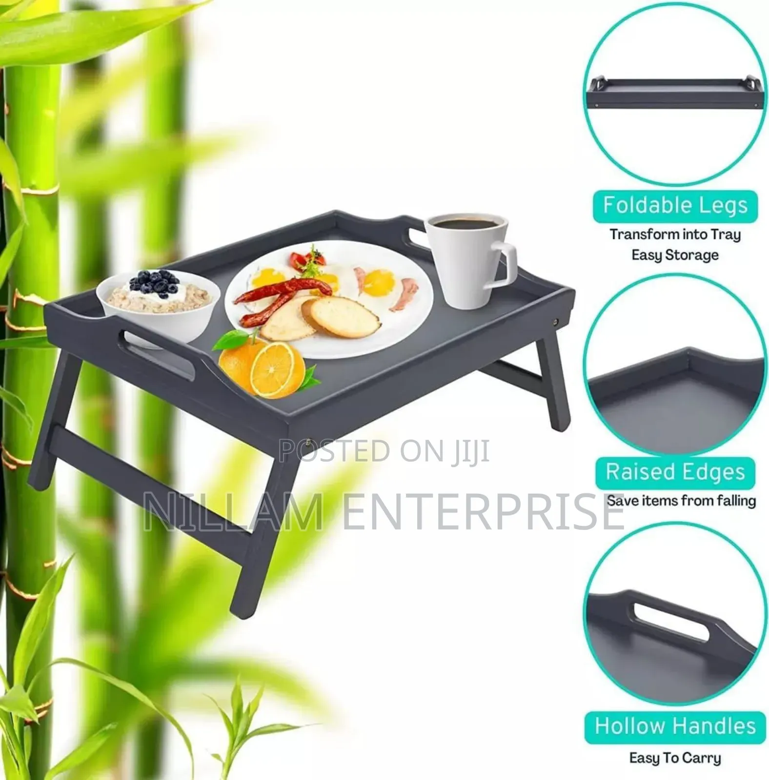 Foldable Bamboo Tray