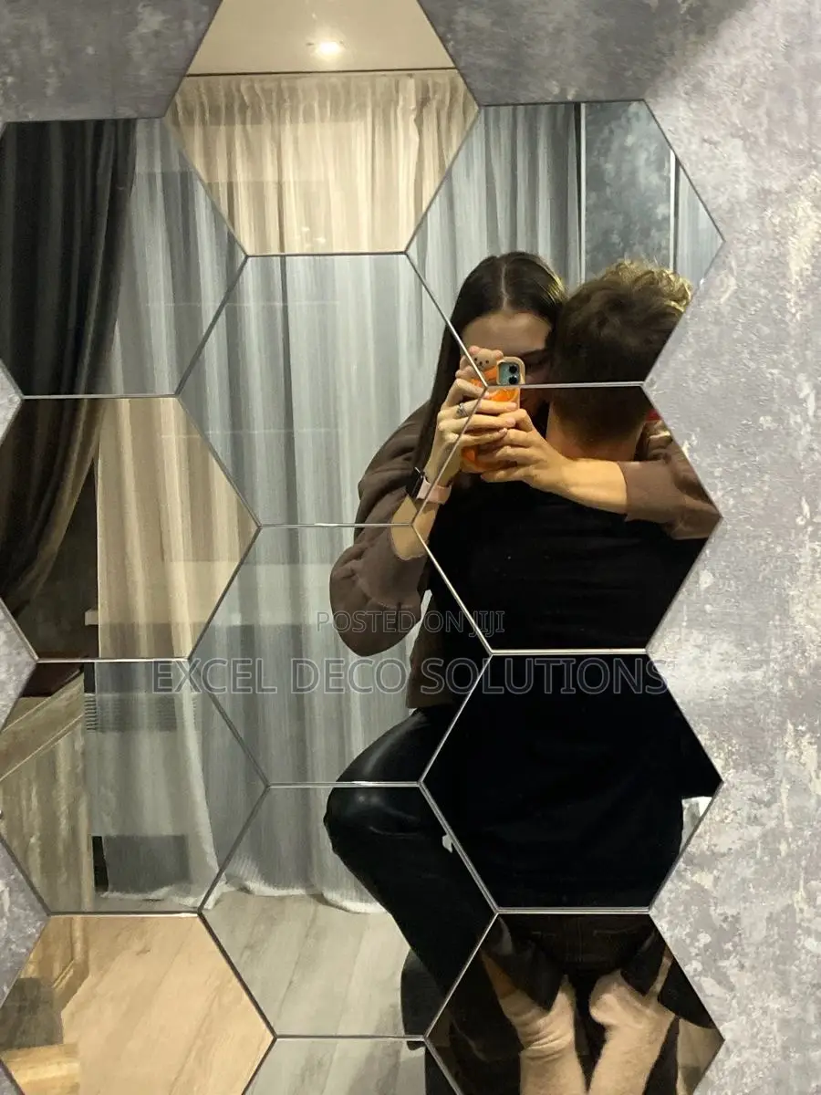 Stick ,Style Shine Hexagon Acrylic Mirrors