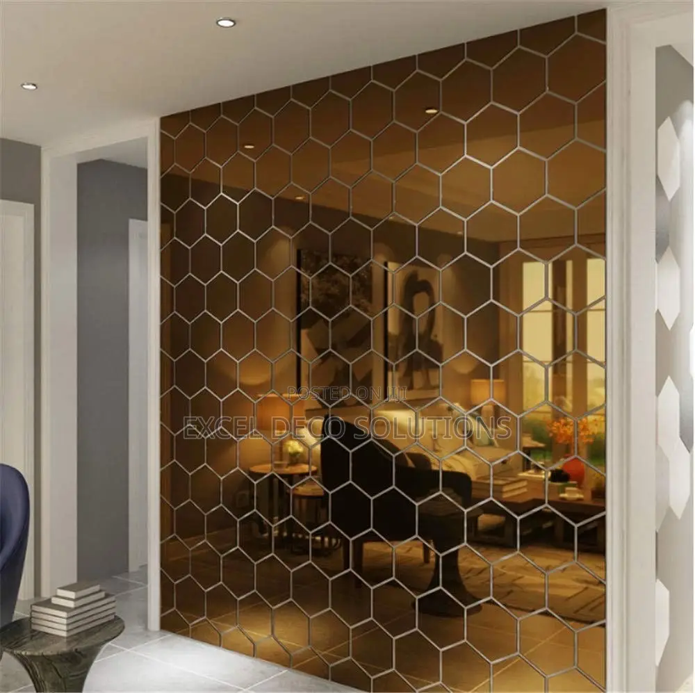 Hexagon Decor Mirrors-Small Mirrors Big Style Move