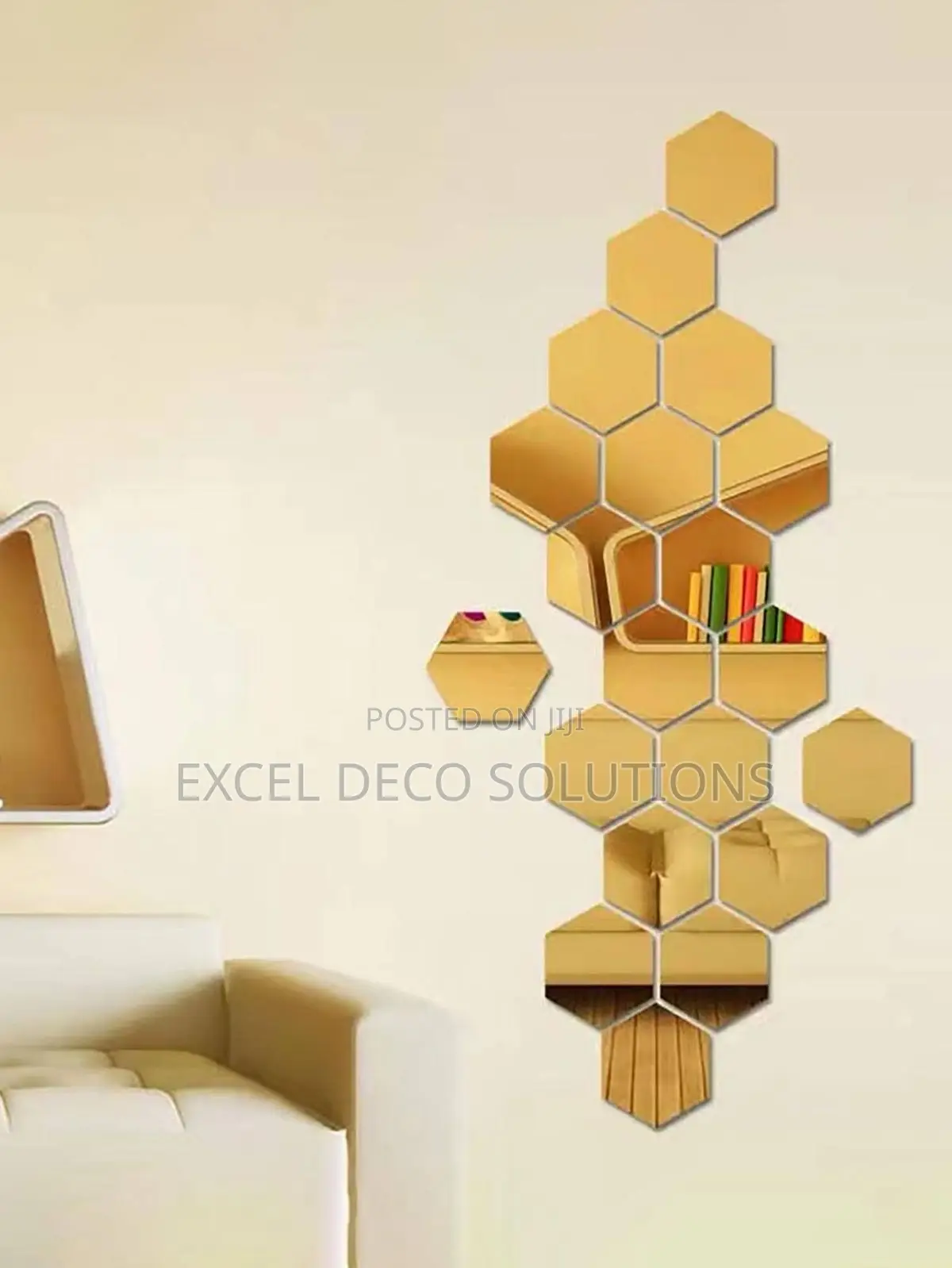 Arrange, Rearrange Repeat Hexagon Acrylic Decor Mirror