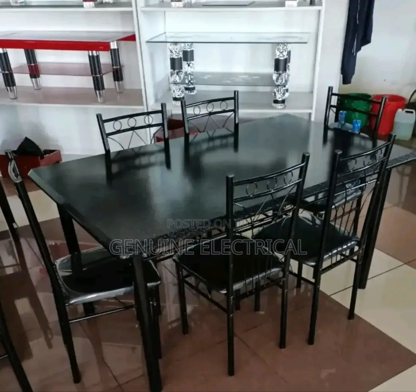 Ideal Black 6 Seater Dining Set