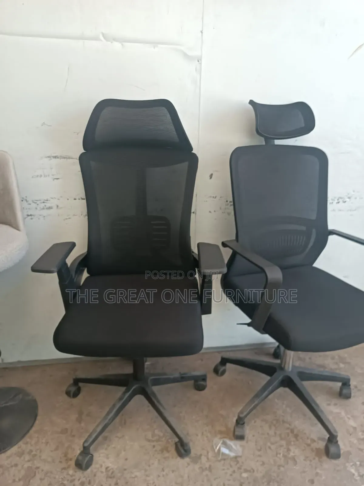 Quality High Back Black Mesh Office Chair With Headrest Hf5r