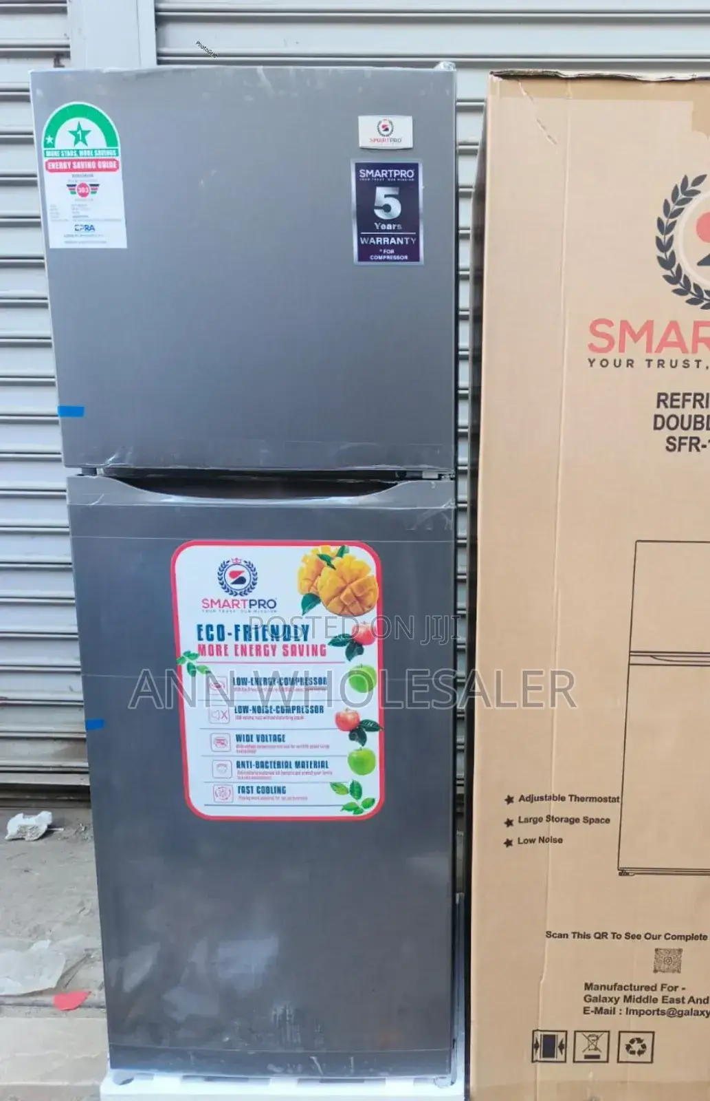 New Arrival Smart Pro SFR-175-Dt-I Double Door Fridge 138l -